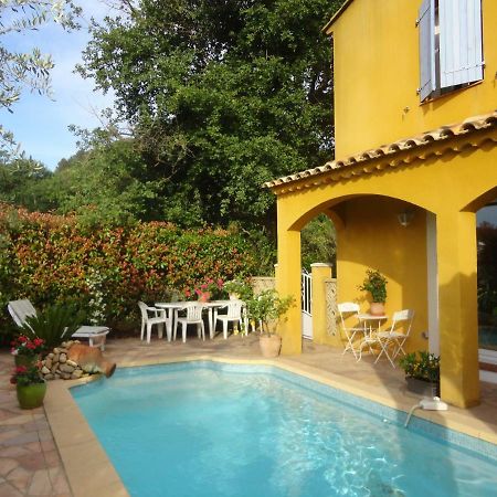 Deux Chambres Chez L'Habitant Dans Villa De Charme Avec Piscine Et Proche Mer Cuers Exterior foto